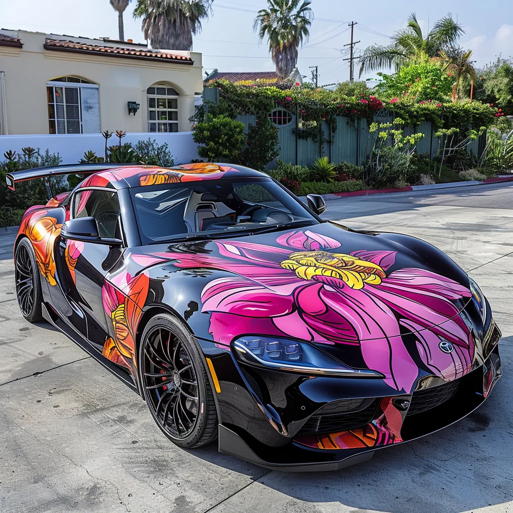 Car Wrap Toyota Supra Bright and Bold Digital Printing 